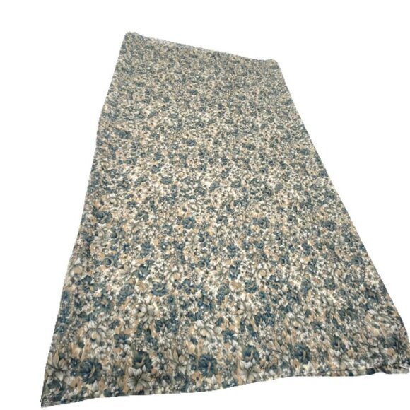 Blue Floral Saree - Unstitched- NEW ! - Picture 1 of 6